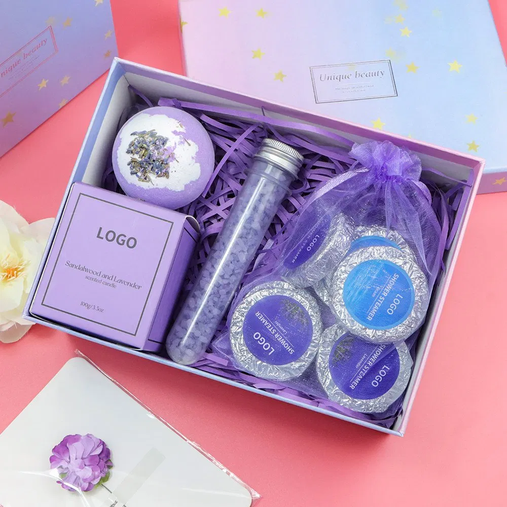 Aromatherapy Bath Gift Set: Bombs, Salts, and Candles