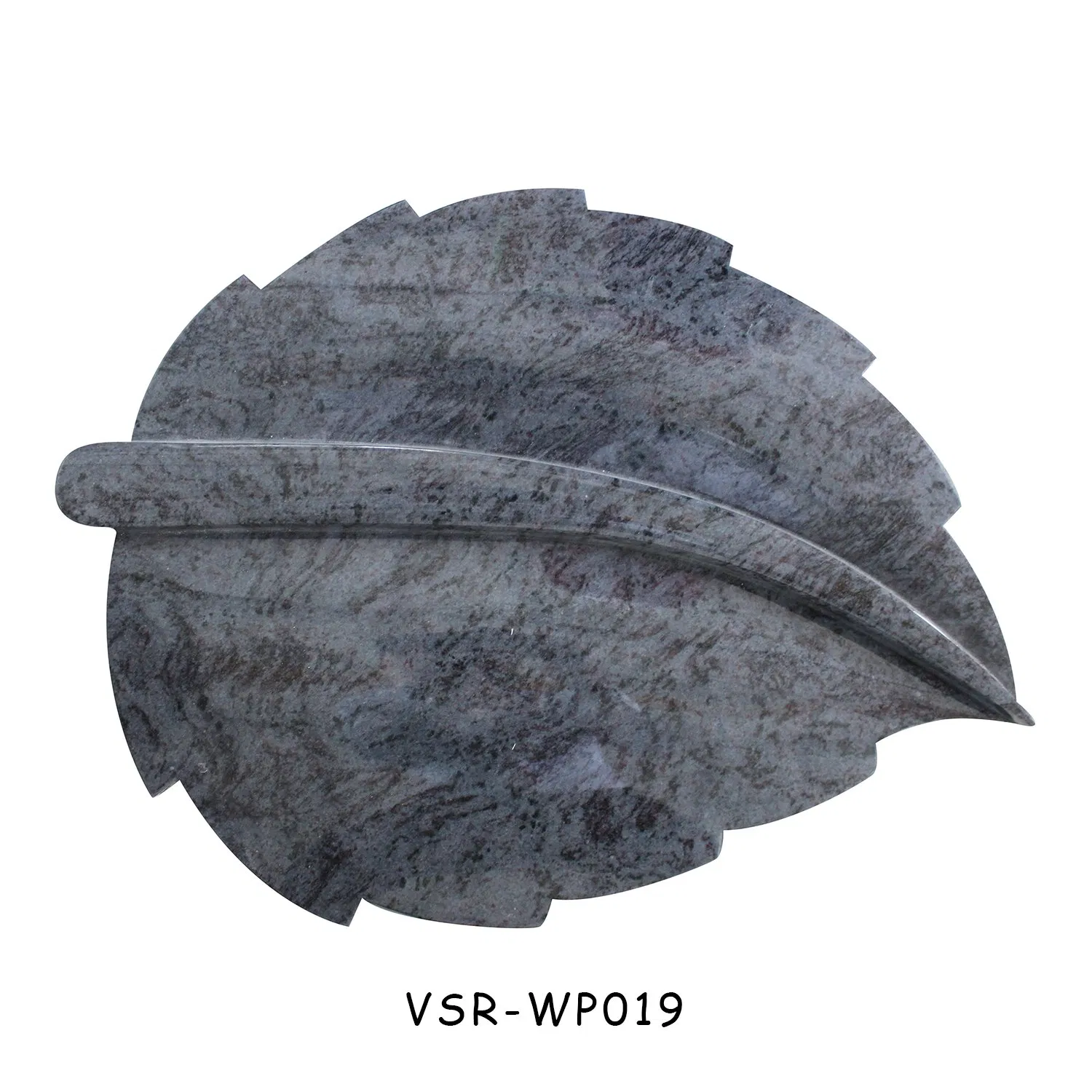 Leaf Shaped Bahamas Blue Memorial Plaques for Cremation