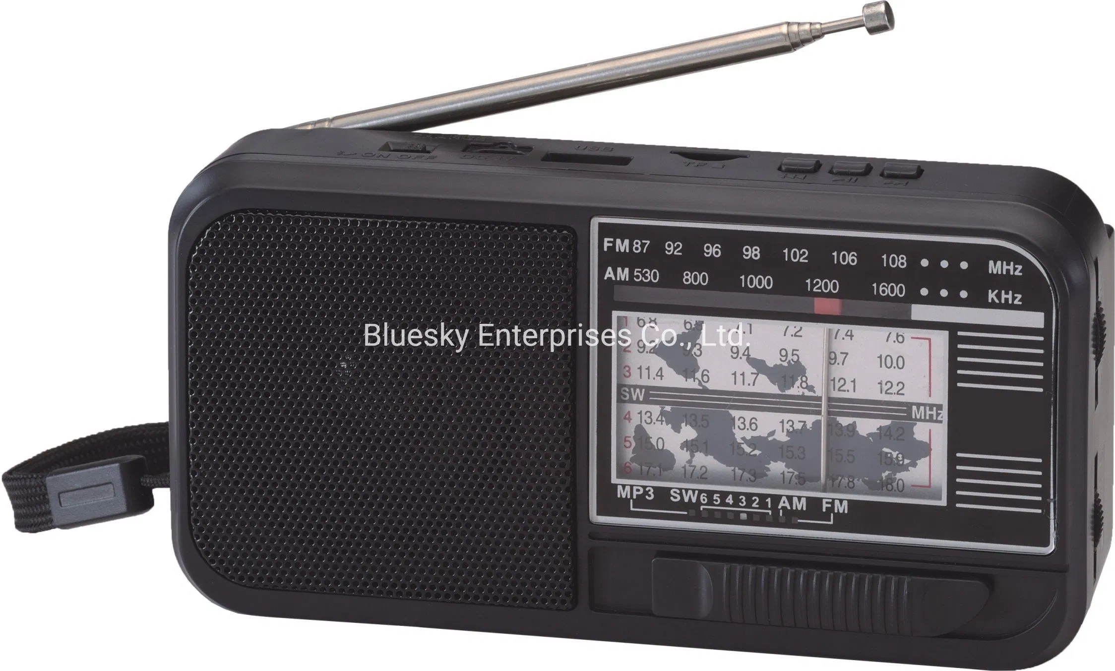 Portable Solar Charging Wireless Bluetooth Speaker Mini FM Radio with Camping Light