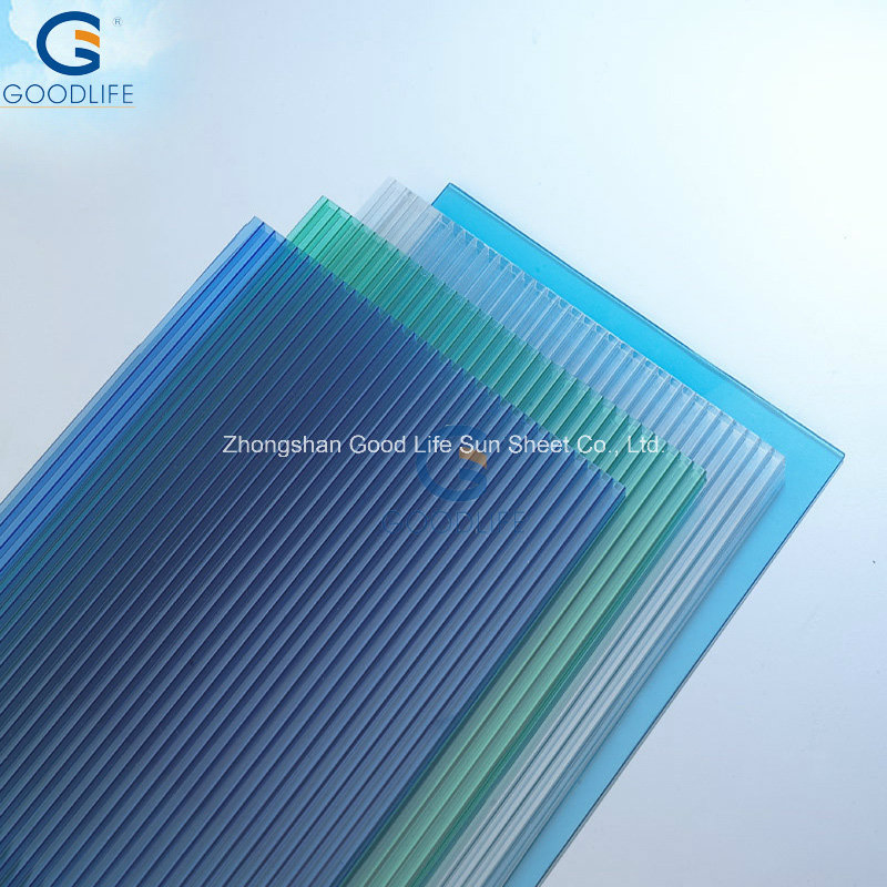 Anti-Static Green Three Wall Polycarbonate Panel for Home