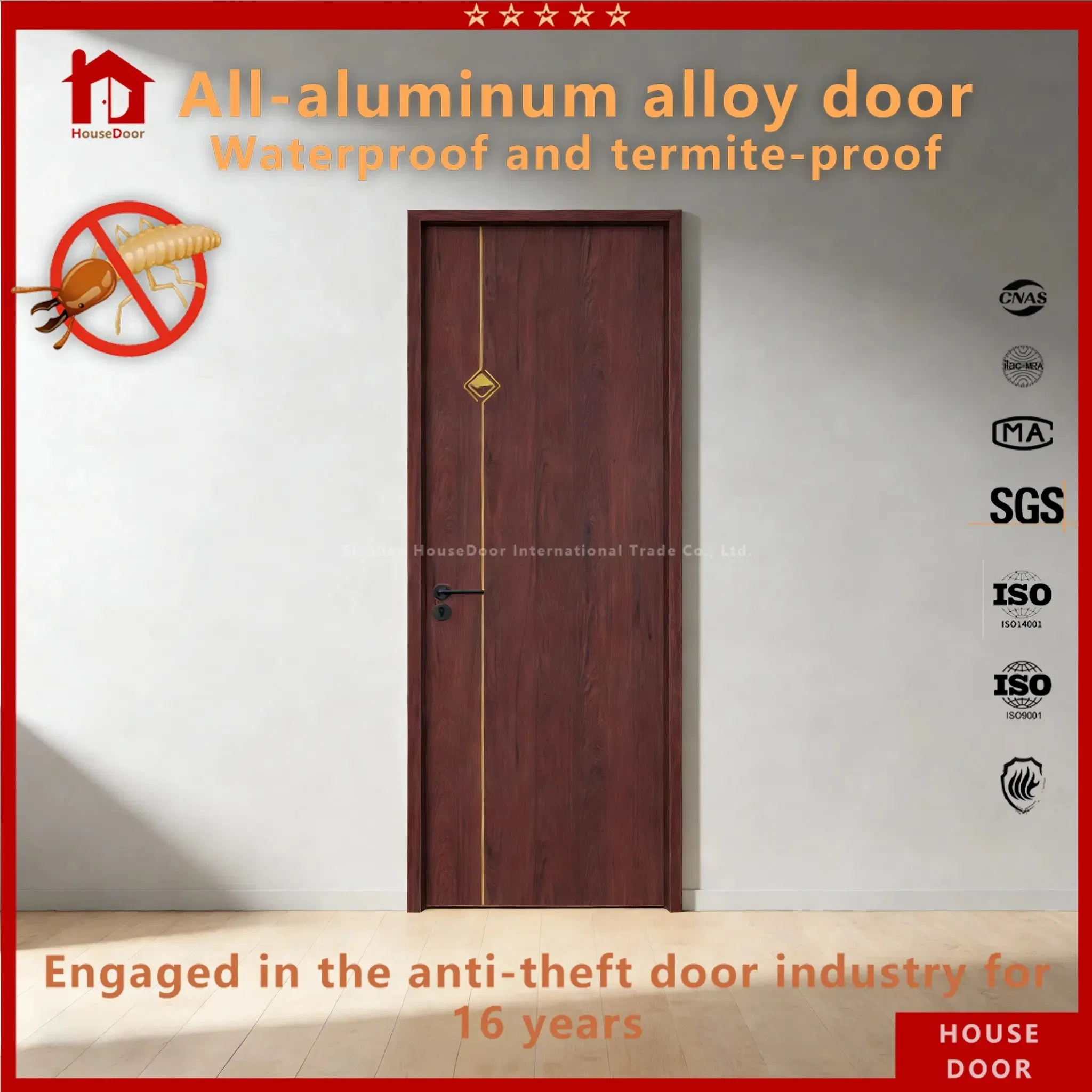 Elegant Aesthetic Made in China Sound-Proof Anti-Theft Aluminum Door