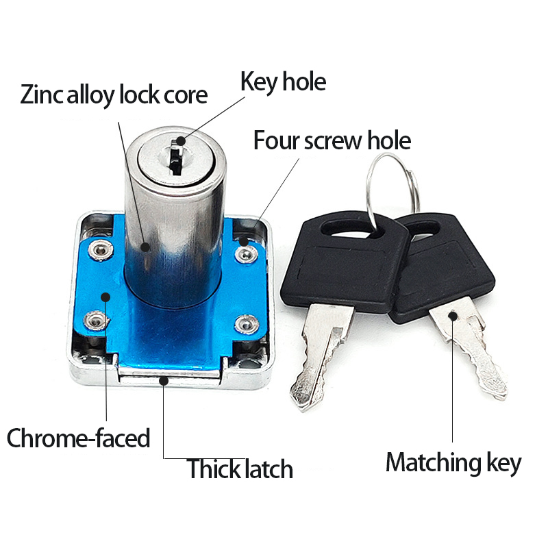 Furniture Cabinet Blade Pedestal Drawer Lock