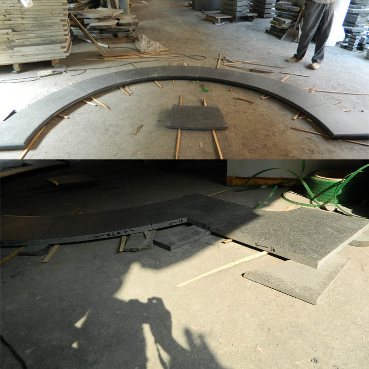 Anti-Slip Finish Black Pearl Granite Swimming Pool Coping Stone