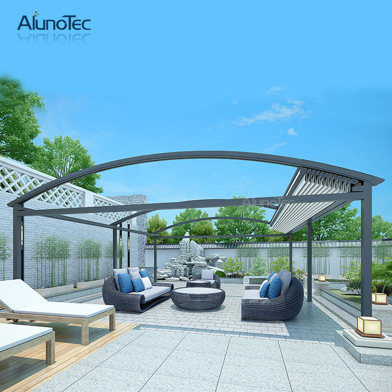 Waterproof Automatic Retractable Canopy Pergola for Living Space