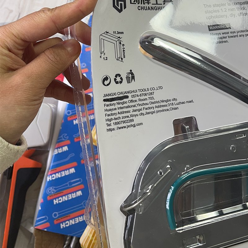 Ручной степлер для гвоздей с U-образным скобозабивателем