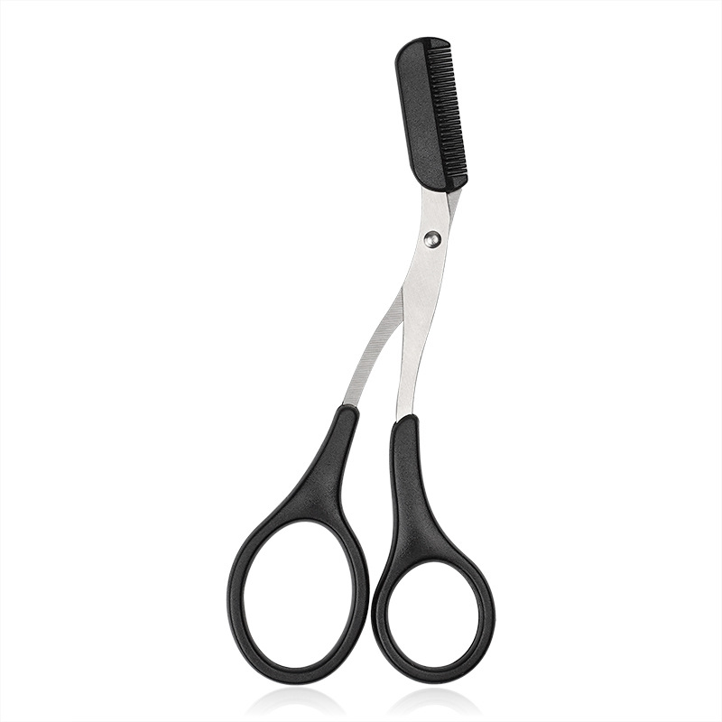 Stainless Steel Eyebrow Trimming Scissors with Eyebrow Comb Eyebrow Trimming Scissors