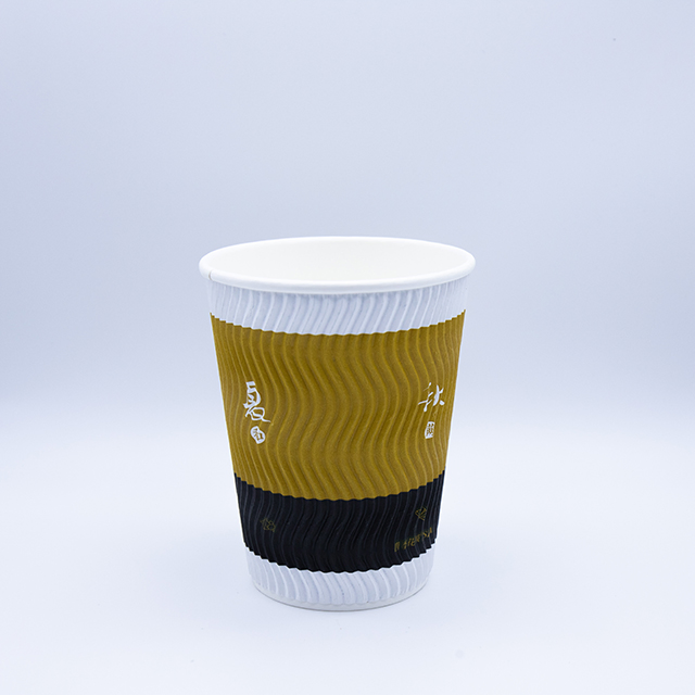 Бумажные стаканчики с рифленой стенкой 8oz/16oz