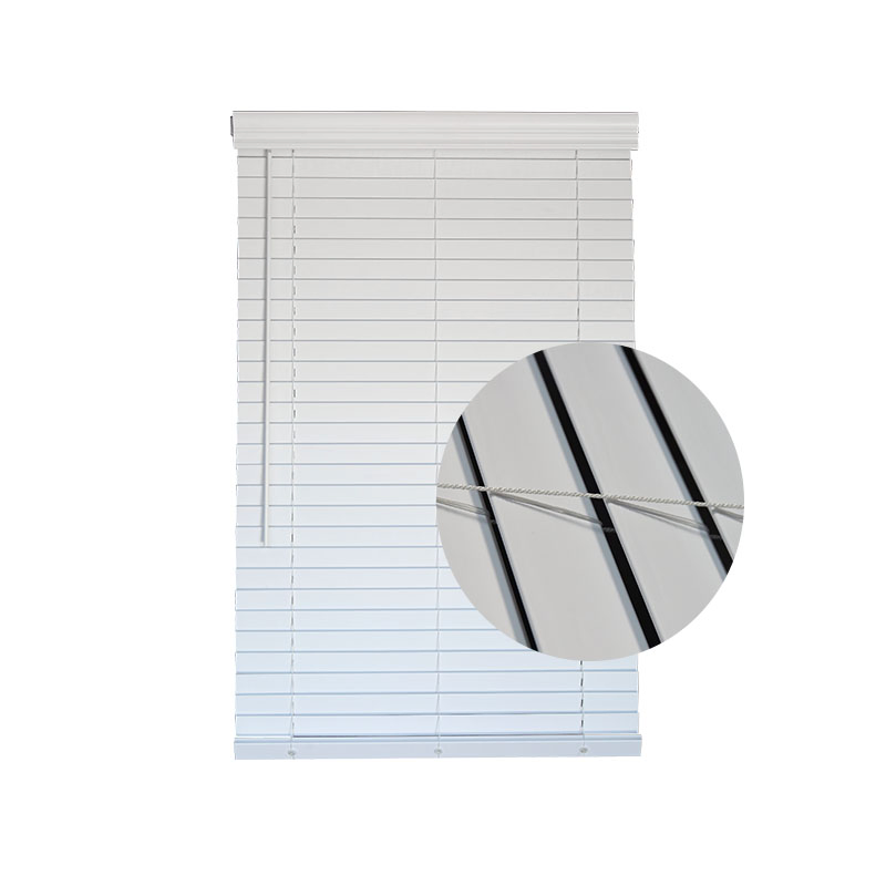 Concise Style Fauxwood Corded Heat Resistent Horizontal Blinds