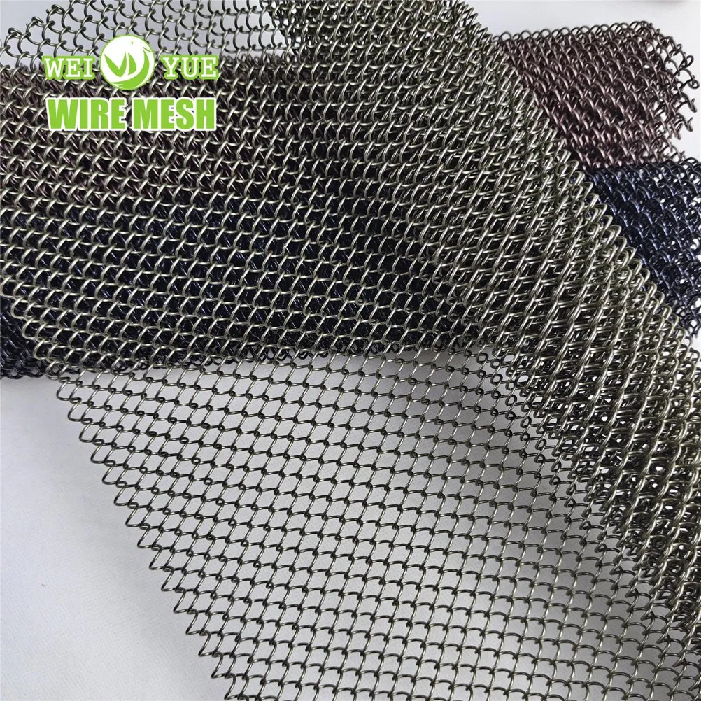 Factory Price Architectural Decorative Aluminum Metal Shower Curtain, Metal Coil Drapery Wire Mesh Chain Link Curtain