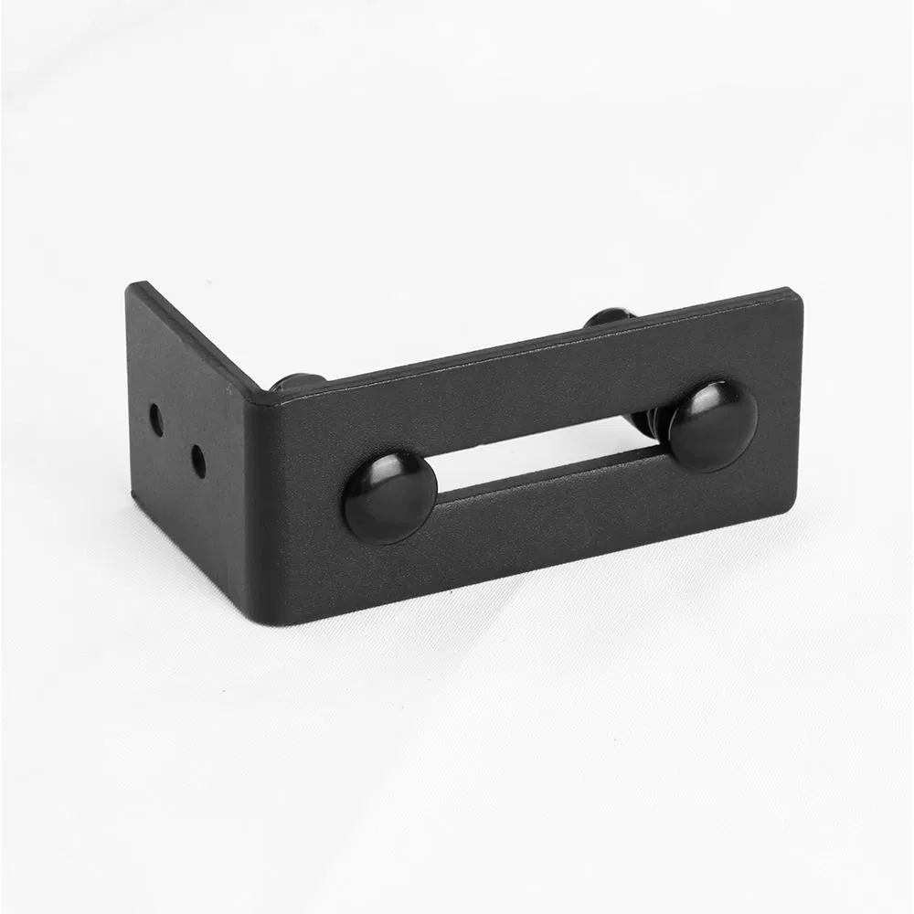 Black Powder Coated Carbon Steel Floor Guide Sliding Barn Door Accessory Wood Door Bottom Guide