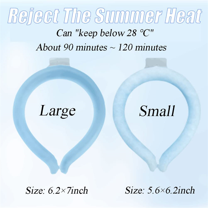 Wholesale Cooling Neck Tube Portable PCM Neck Ice Ring Cooling Tube Cooler Wrap