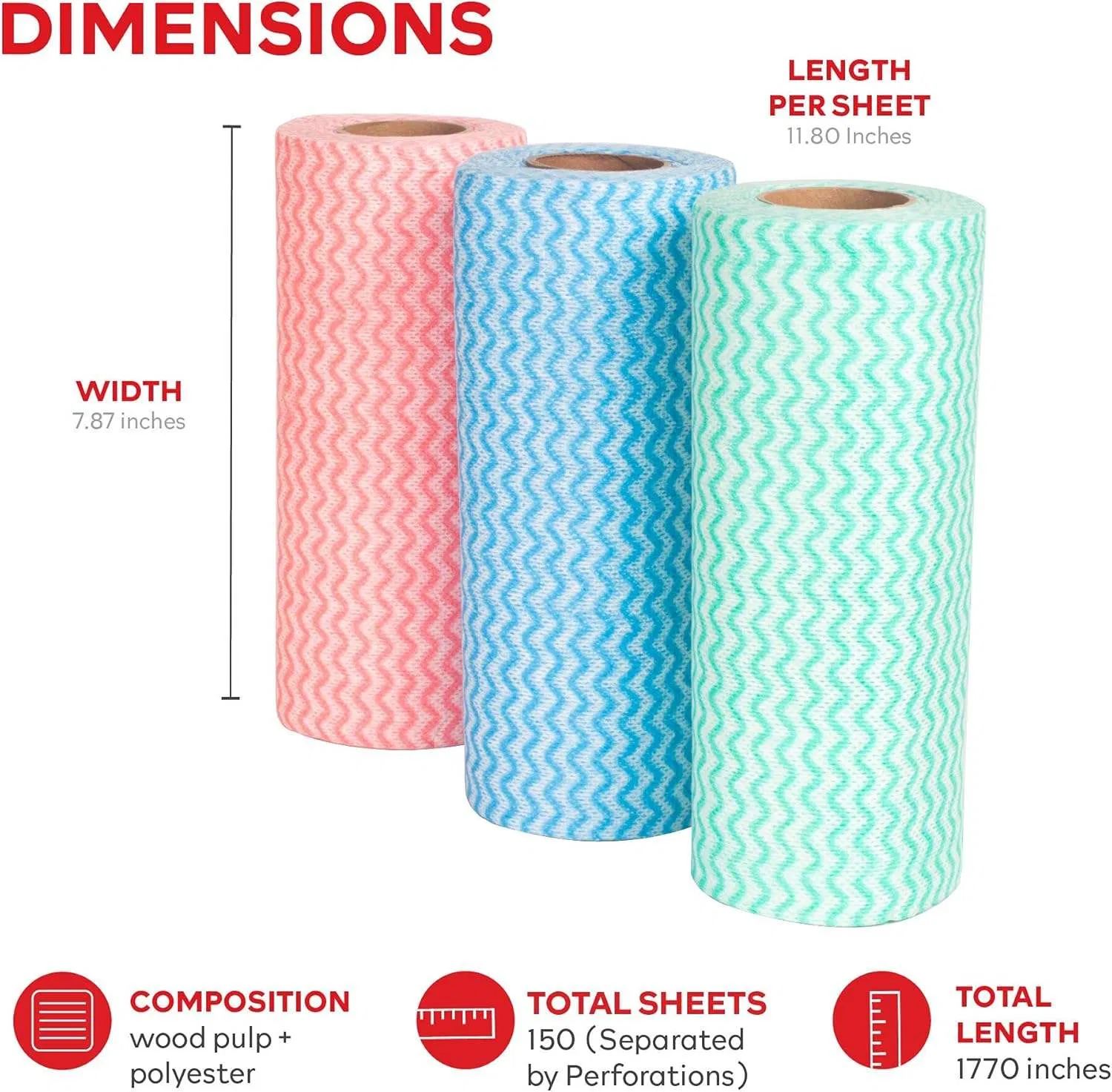Reusable Kitchen Cleaning Dish Towels Non Woven Washable Kitchen Wipes Multipurpose Lint Free Cleaning Cloths for Kitchen