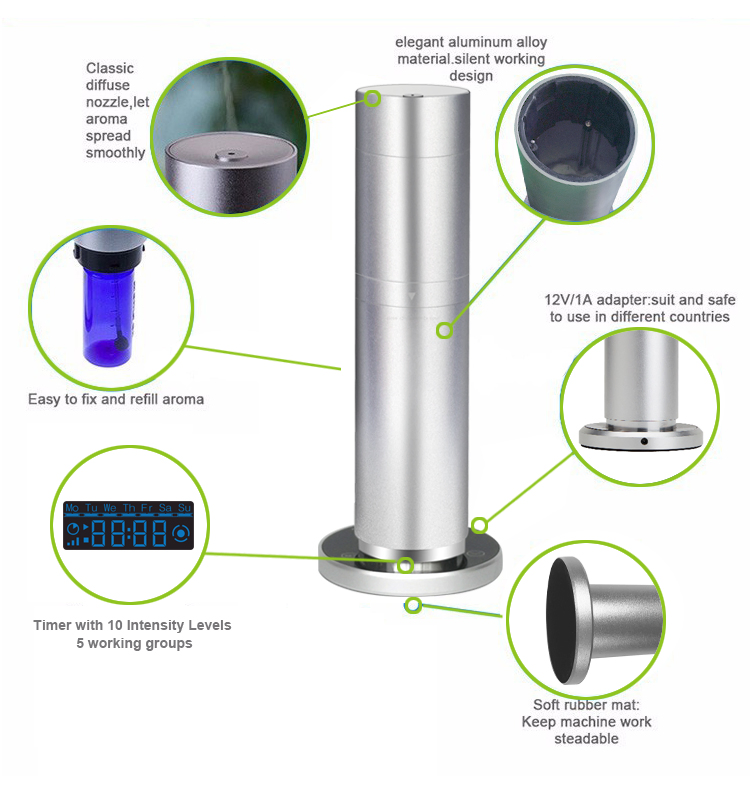 Good Sale Electric Scent Air Machine WiFi APP Remote Control Aroma Diffuser for Hotel Lobby Room