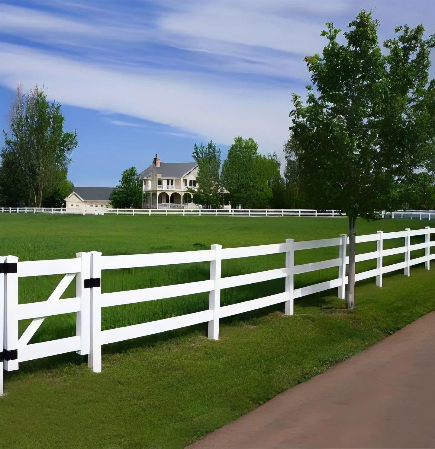 Black PVC Farm Fence Panel for Horses and Easy Installation