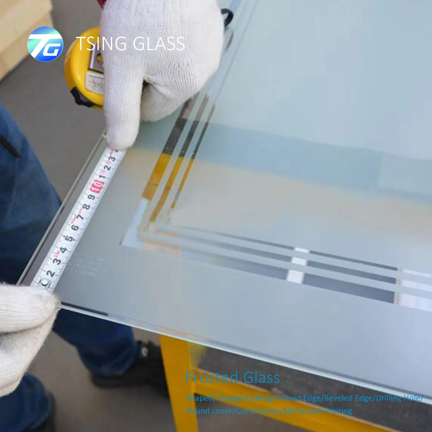 Clear Colored Tinted Tempered Glass Laminated Glass Patterned Figured Acid Etched Frosted Glass Sandblasted Glass for Office Windows Door Shower Room