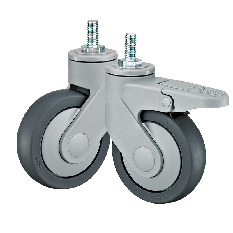 3/4/5" Total Locking Nylon Composite Medical TPR Caster Type B