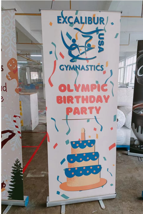 Retractable Banner Sand Aluminum Alloy Frame Retractable Banner Stands for Display Roll up Banner Stand