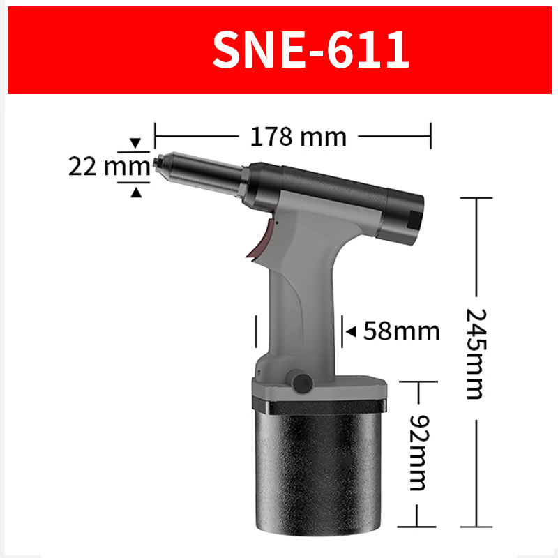 Pneumatic Riveting Machine Drawing Aluminum Core Steel Nail Industrial Grade Automatic Riveting Nail Gun Sne-611