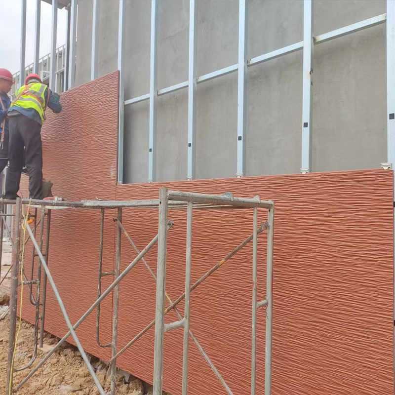 Ameiston Modern Outdoor Fiber Wood-Grain Surface Wall Siding Cement Board for Exterior