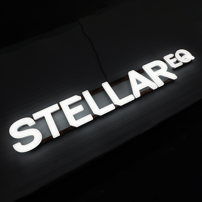 Customized Acrylic Letter LED Face Illuminated Lighting Signage for Storefront Advertising