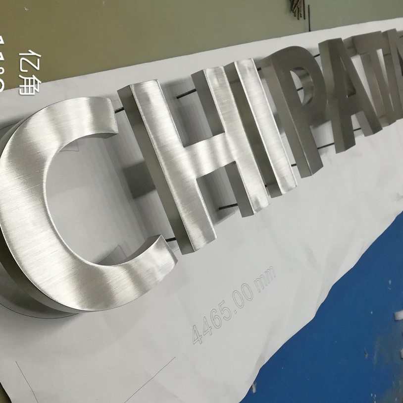 Custom Stainless Steel Metal Mirror Channel Letters for Business Logo
