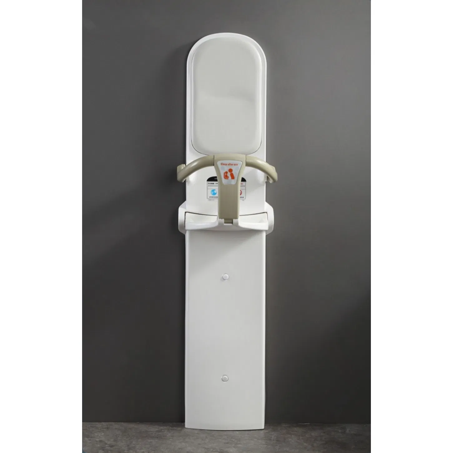 HDPE Wall to Floor Baby Chair with Arm Belt and Back Cushion