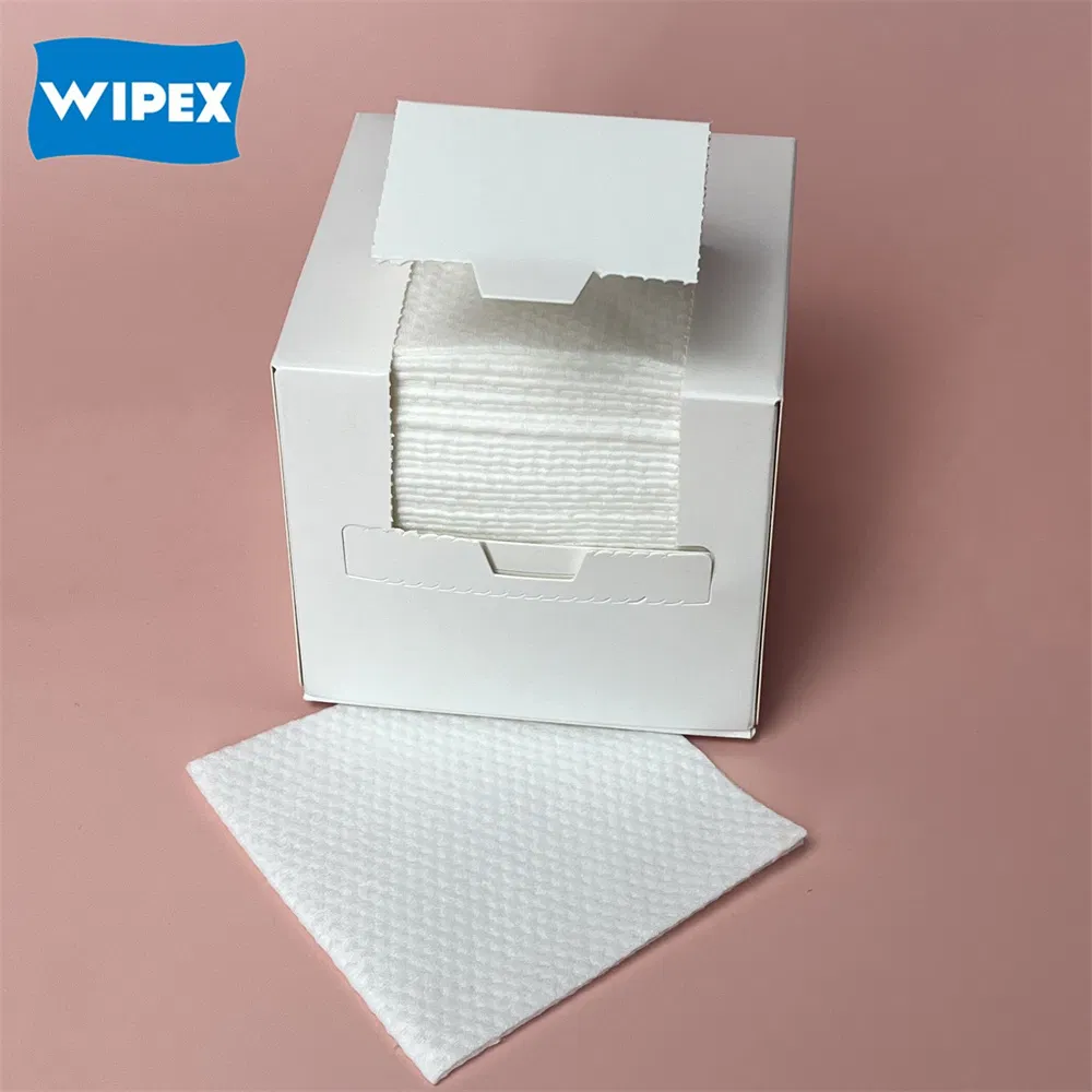 OEM Extra-Soft Lint Free Facial Wipe Viscose Daily Cleaning Makeup Remover Disposable Face Towel for Sensitive Skin