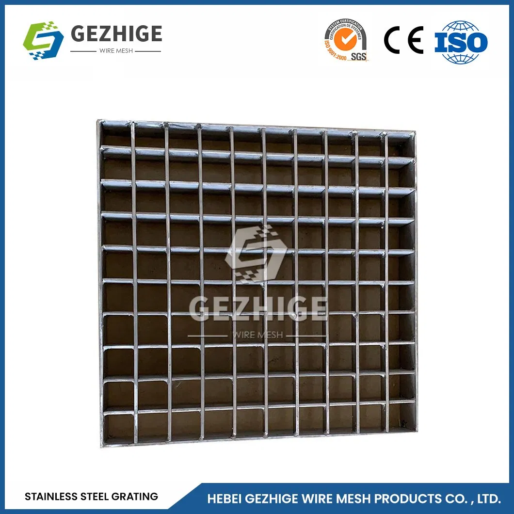 Gezhige Light Weight Stainless Steel Drain Grate Manufacturing Custom Stainless Steel Domed Grating China 75X6 75X10mm Bearing Bar Stainless Steel Bar Grating