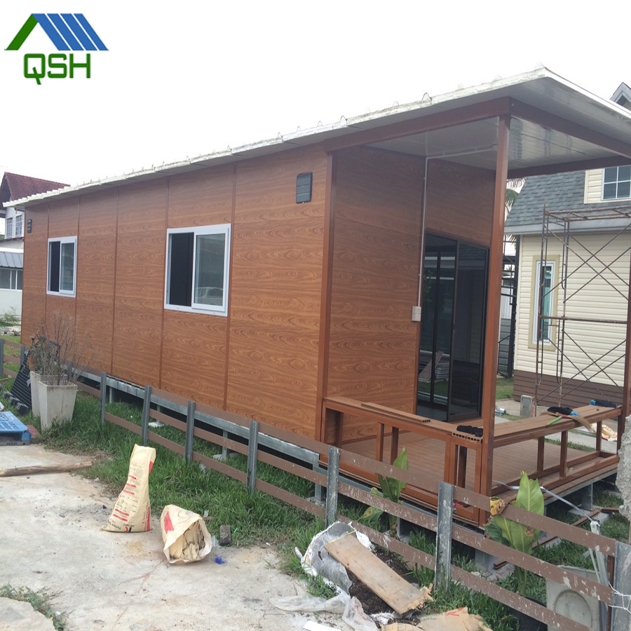 2 Bedroom Prefabricated Building Wooden Bungalow Prefab Home/House