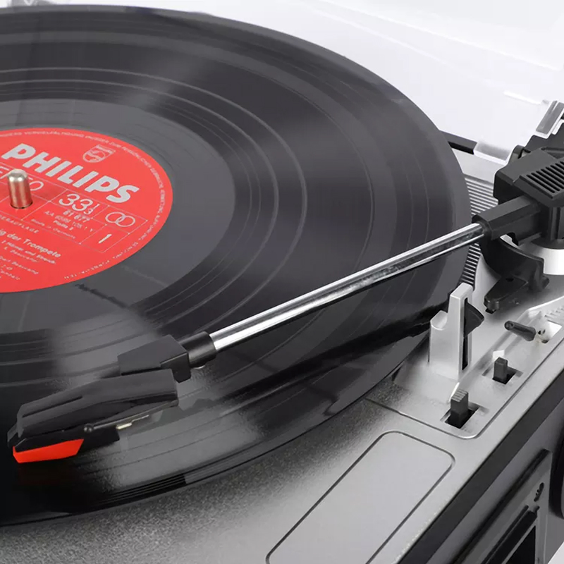 Виниловый проигрыватель с USB, SD, FM и кассетой