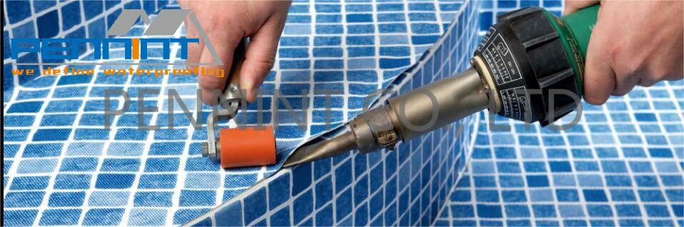 Flexible Blue Homogeneous/Reinforced PVC Pool Tank Liner Waterproofing Membrane