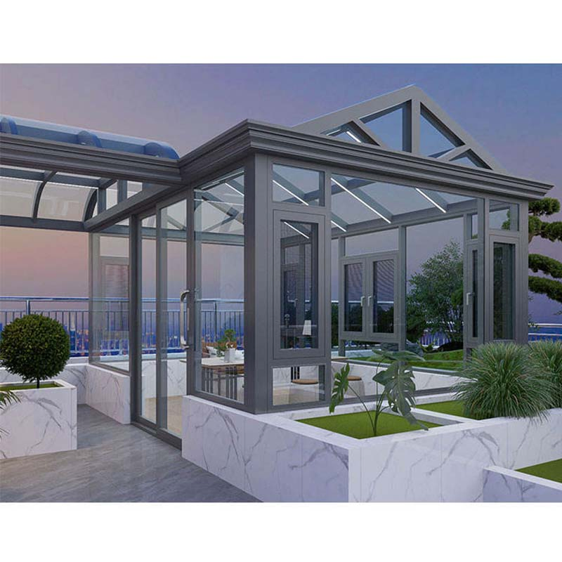 Prefab Lean to Sunroom Conservatory Greenhouse Sun Room Sunroom Glass House Aluminium Winter Garden