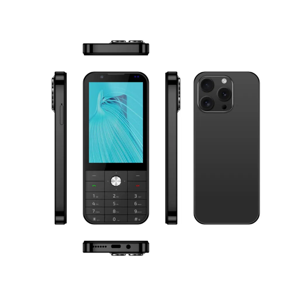 Кнопочный телефон 2.4 дюйма, 2 SIM, 1100 мАч, MP3, FM