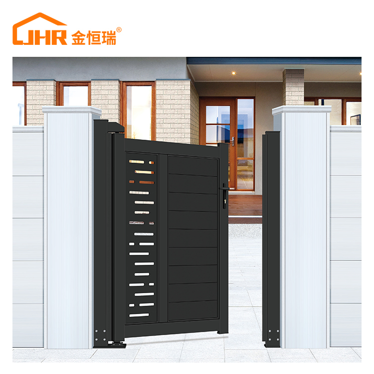 Adjustable Electric Aluminum Fence Panels with Artificial IVY Privacy Gate