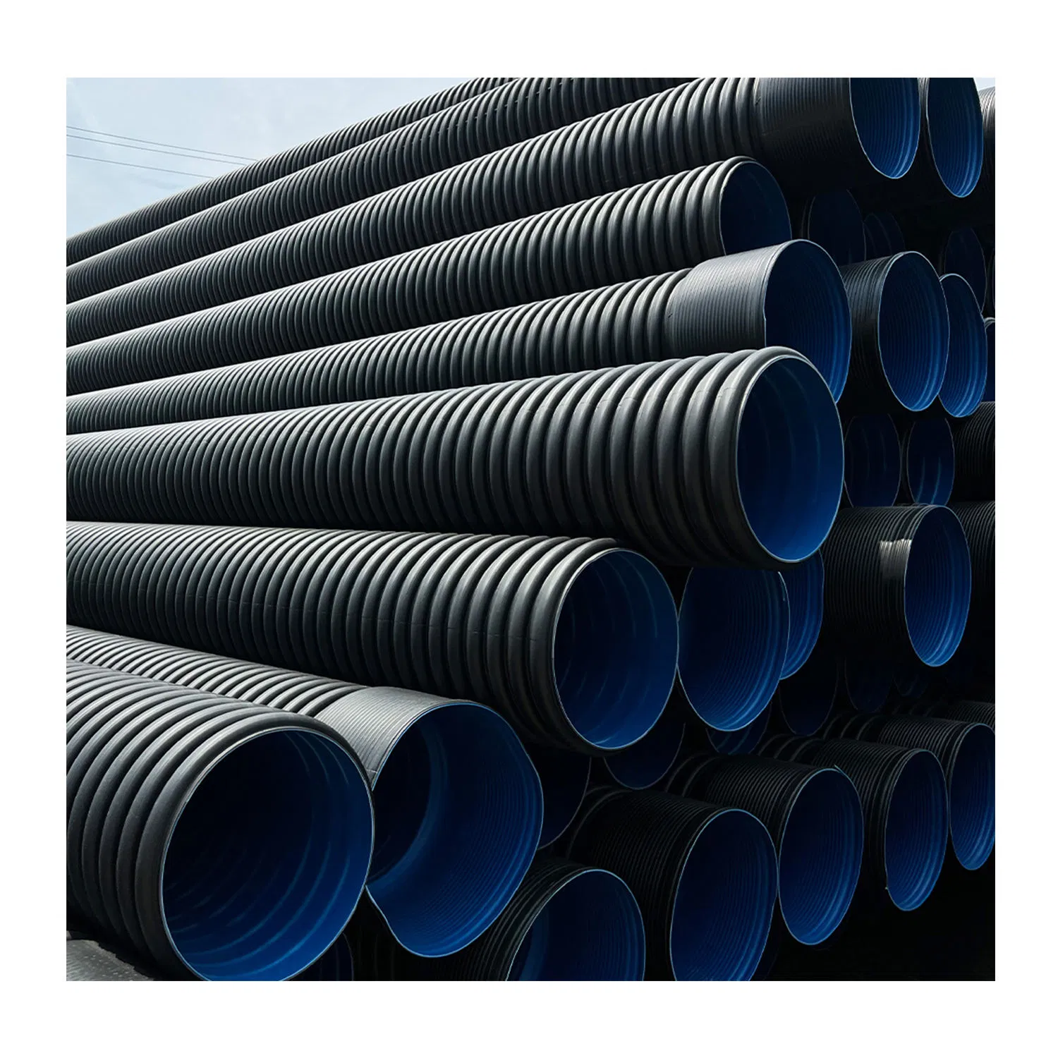 Двухслойная гофрированная дренажная труба HDPE 18 дюймов