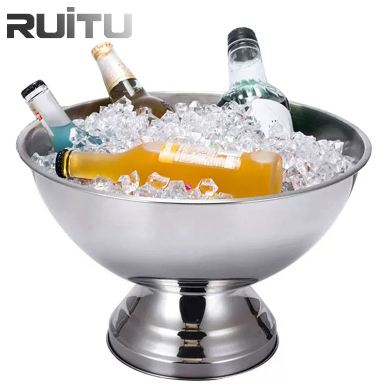 Dinnerware Restaurant Table Wire Handle Flat Mop Food Storage Grade Cold Champagne Wine Holder Rose Gold Copper Colored Metal Types Beer Cooler Ice Buckets