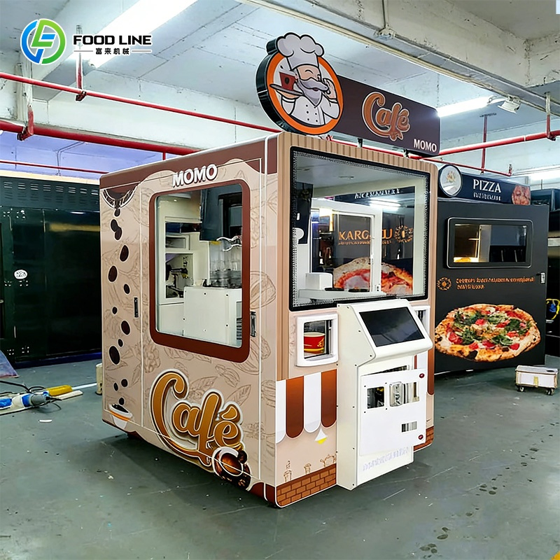 Internet Cafe Cold Hot Dual Brew Fresh Coffee Robot Vending Machine