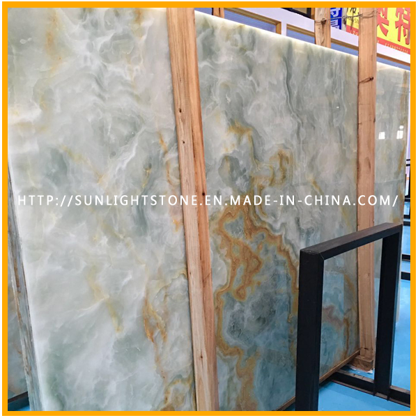 Natural Blue/Green/Red Onyx Marble Slabs for Wall Background