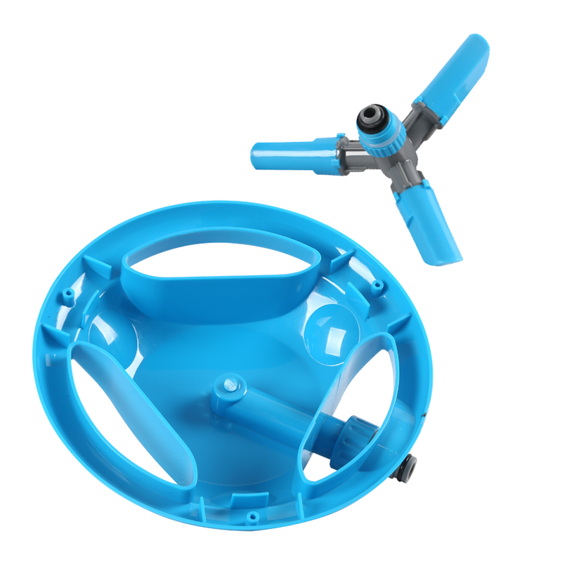 Popular 360 Degrees Outdoor Use Lawn Plastic Three Arm Rotating Garden Irrigation Water Sprinkler