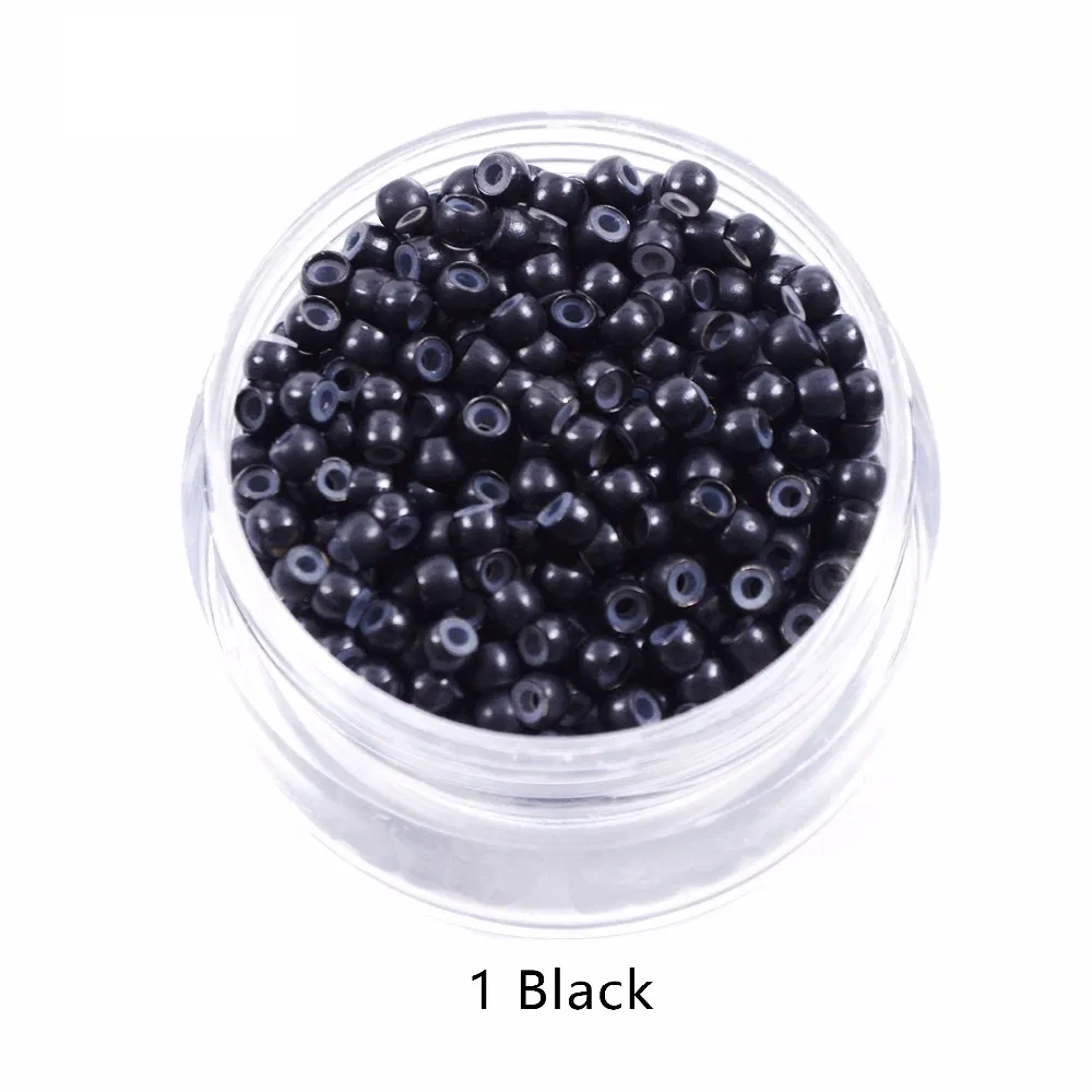 Нано-кольца для наращивания волос 3.0 мм, силиконовые, медные