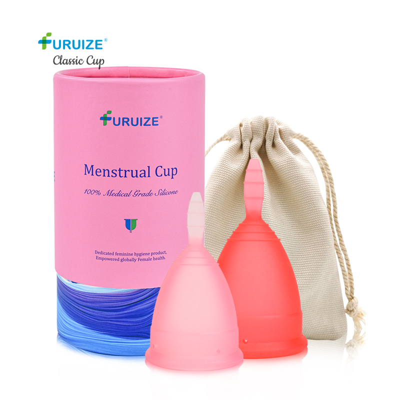 Furuize Soft Menstrual Cup-Best Sensitive Reusable Period Cup-Tampon and Pad Alternative Medical Grade Silicone Period Cups