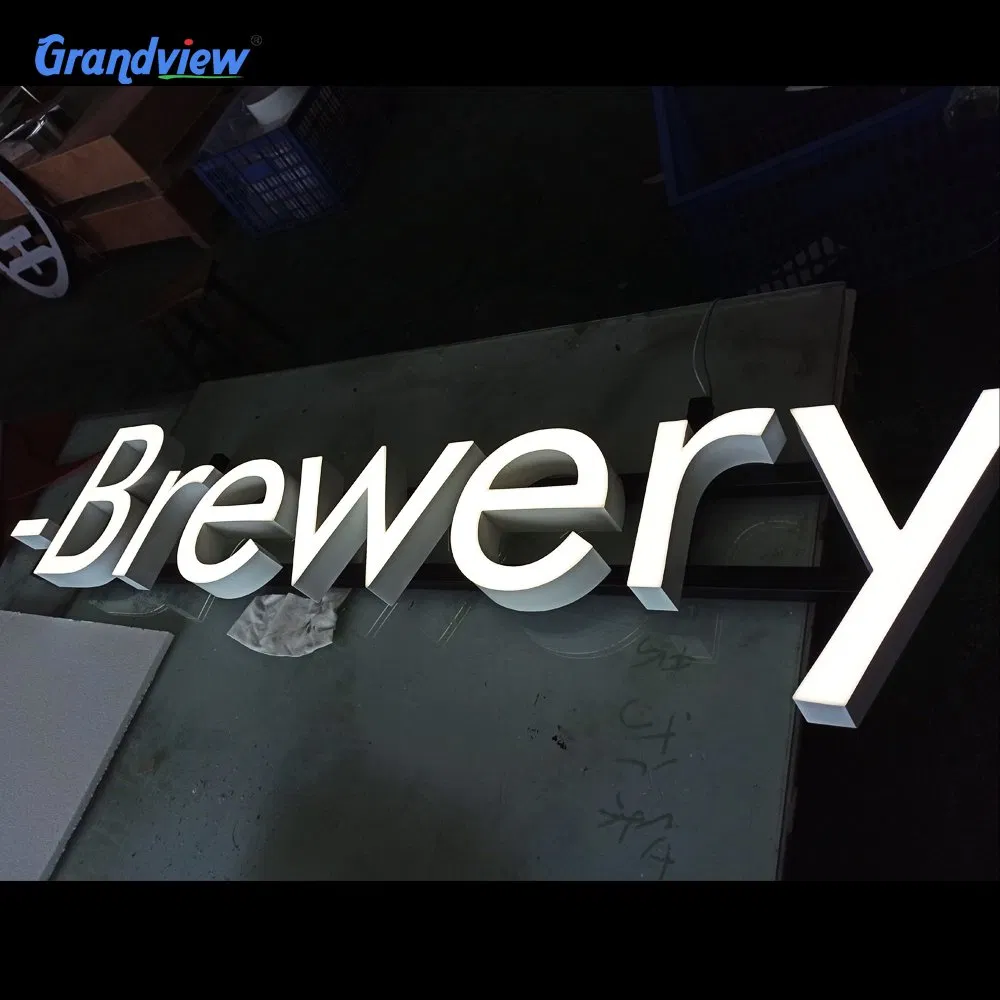 Indoor 3D Logo Wall LED coffee Shop Sign Plastic Food Shop Signage for The Store