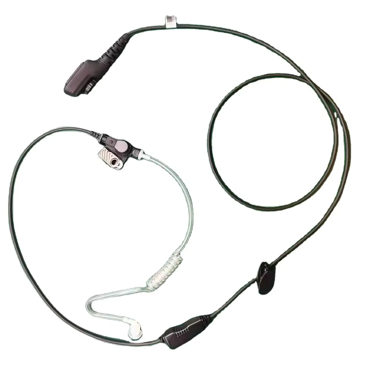 One-Wire in-Line Ptt Acoustic Tube Earphone with Replaceable Speaker