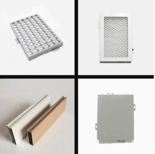 Fluorocarbon Coating Metal Facade Decorative Panel Cladding Aluminum Plate