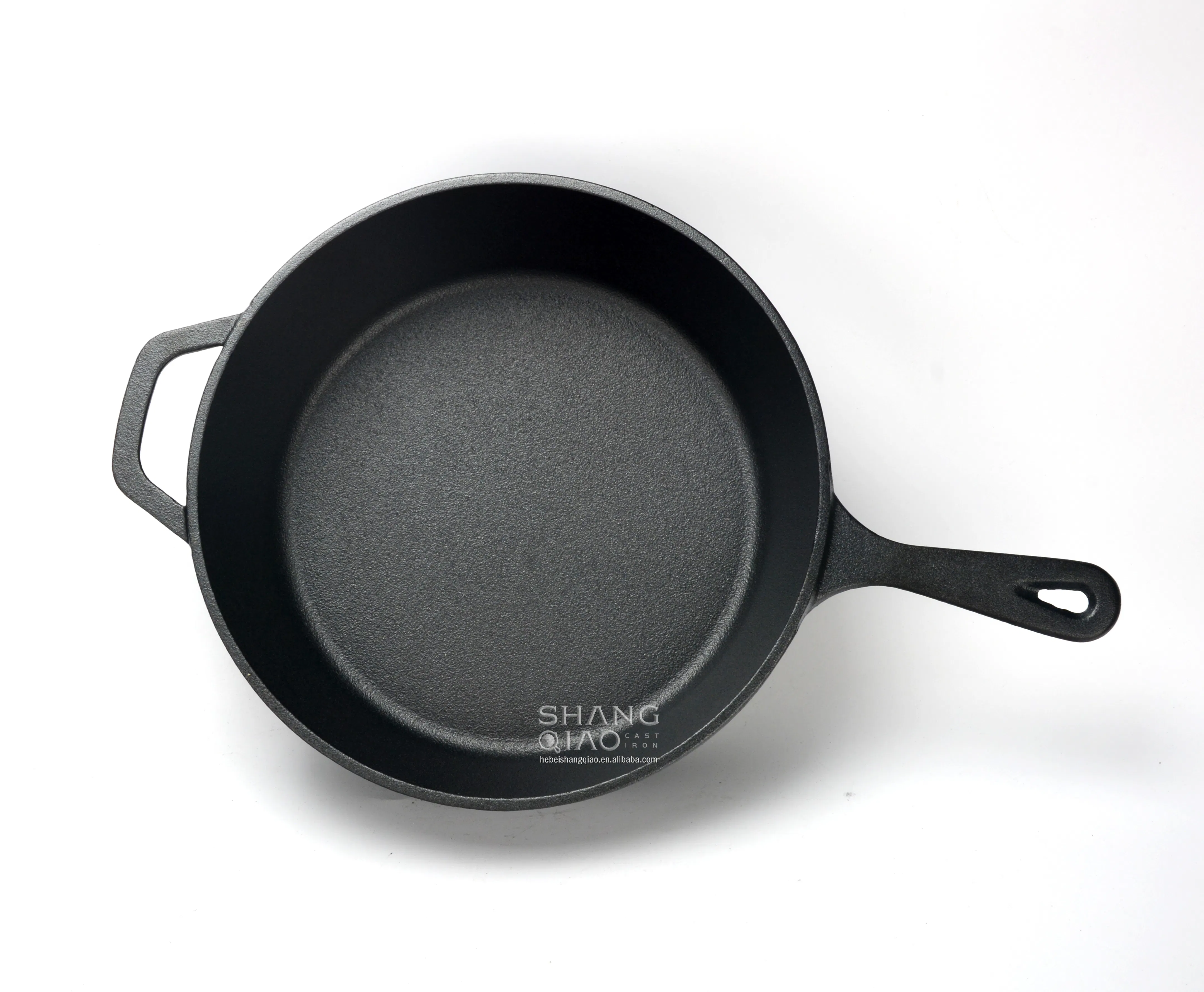Deep Saucepan & Shallow Skillet Cast Iron 2 in 1 Casserole