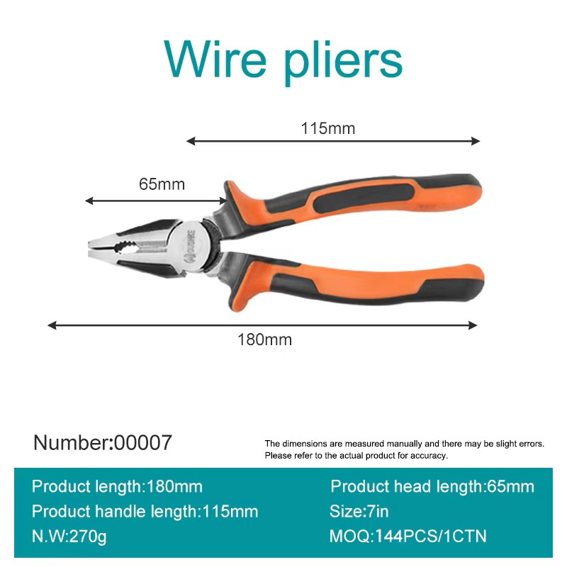 High Carbon Steelneedle-Nose Diagonal Combination Pliers Customized OEM Fine Polishing Plastic Crimping