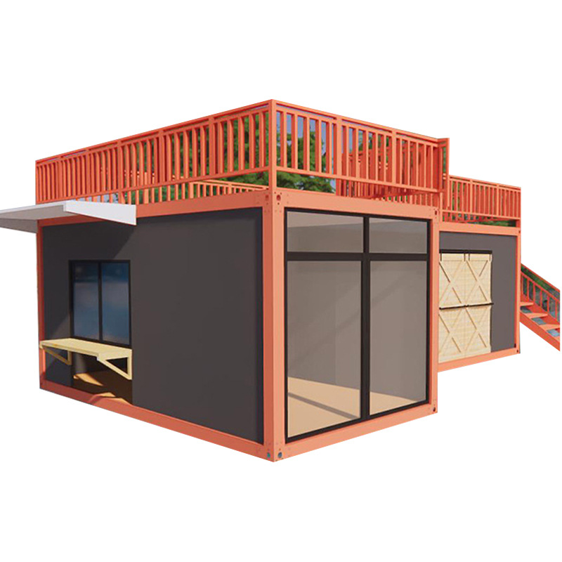 Easy Assembly Prefab House Flat Pack Prefab Module Home 20 FT Container Expandable House with Balcony