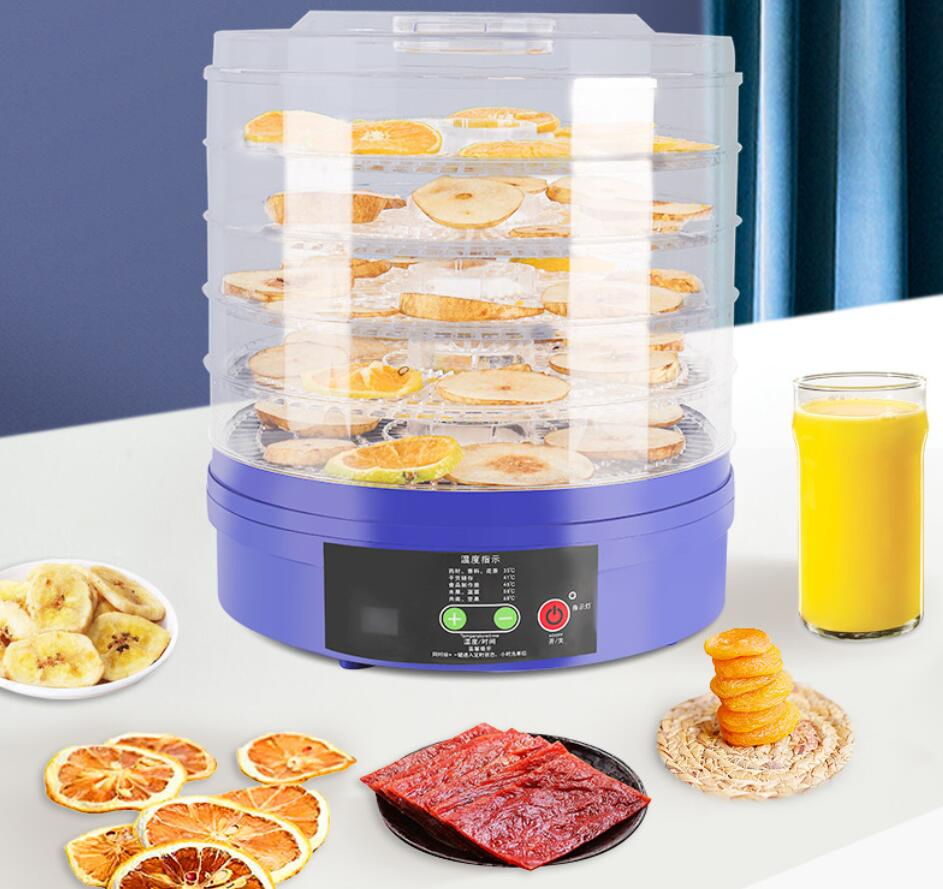 Digital Adjustable Temperature Vegetable & Fruit Dehydrator 5 Trays Home Food Dehydrator