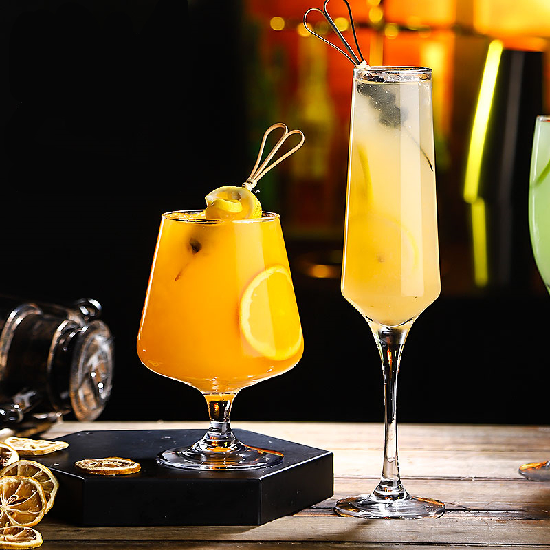 Hand Blown Goblet Custom Glass Champagne Flute Cocktail Glass