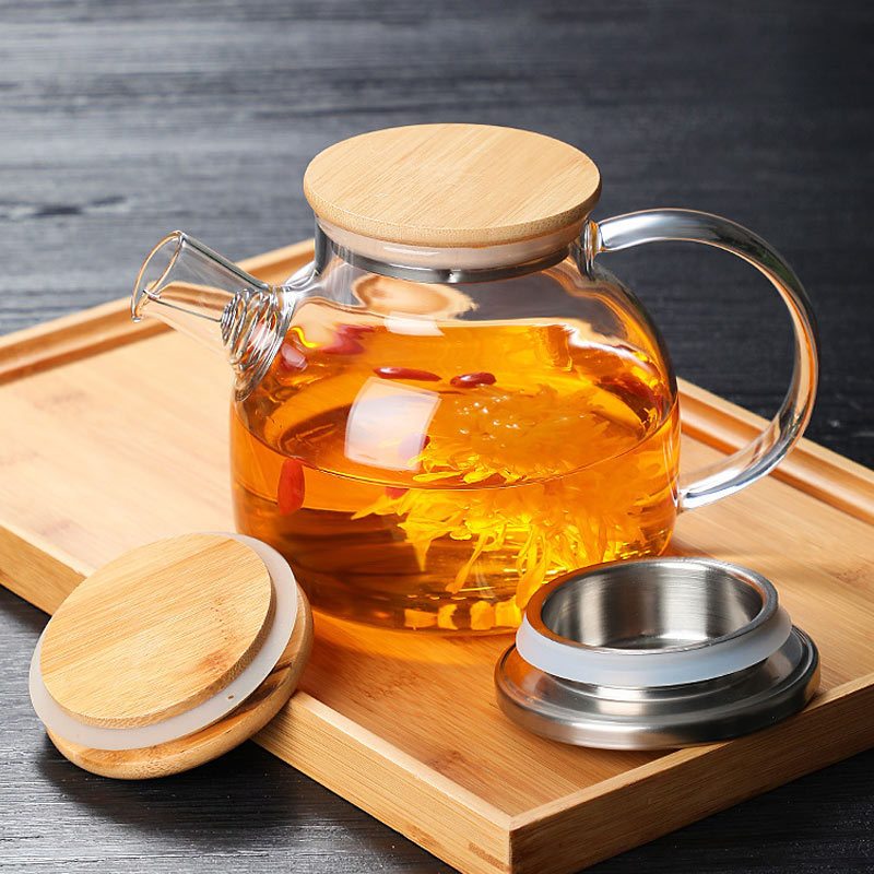 1000ml Heat Resistant Borosilicate Glass Made Multi Functional Pitcher with Glass Used for Tea or Juice